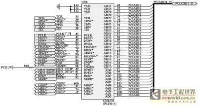 CN8478的PCI接口設(shè)計原理圖